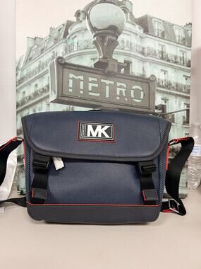 Michael Kors 37U0SCOM6L Cooper Pebbled Leather and Mesh Bike Bag